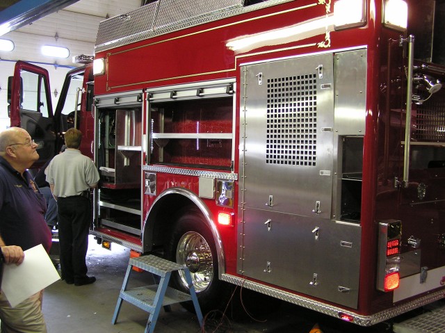 Engine 2 being built at the KME factory in the summer of '05.